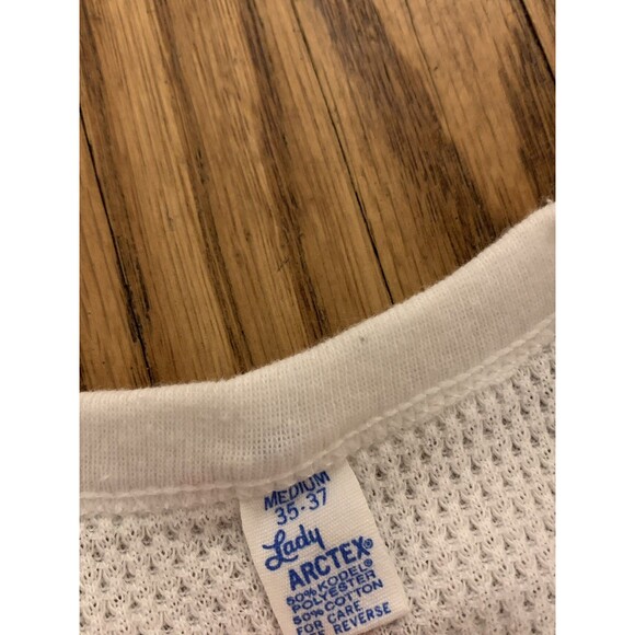 VTG 60s Lady Arctex S Rose Floral Thermal Long John Shirt Pants SET Waffle Under - Picture 6 of 11